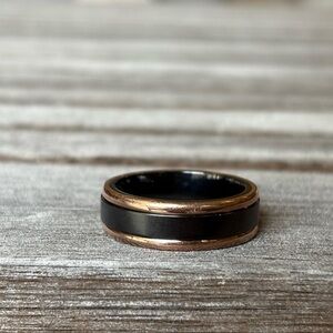 10k Rose Gold and Titanium Ring